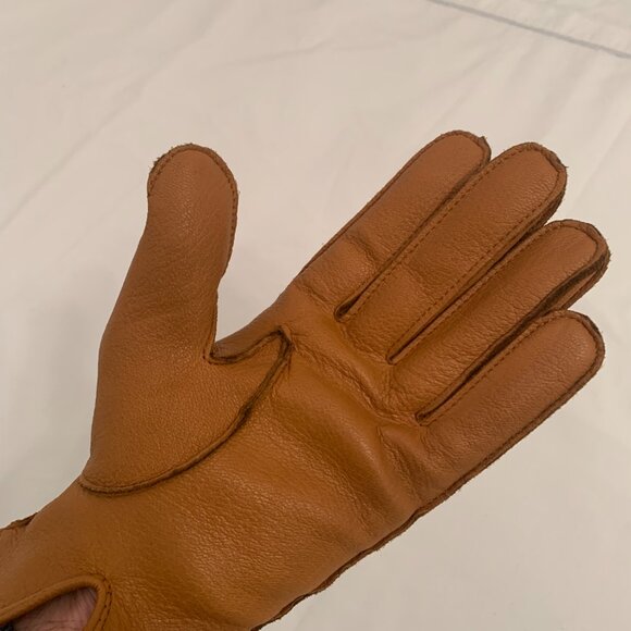 Club Monaco golden brown,leather gloves - Picture 5 of 7